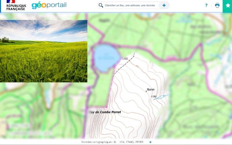zone blanche bivouac carte IGN