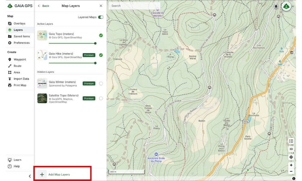 Ajouter une carte IGN Gaia GPS