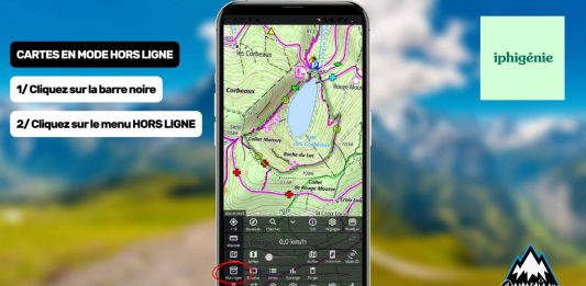 Mode cartes IGN hors ligne Iphigénie
