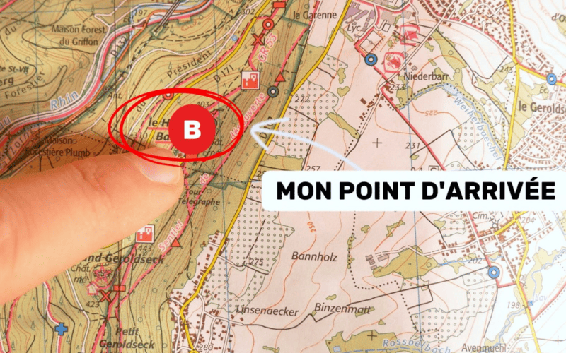 Point d'arrivée carte