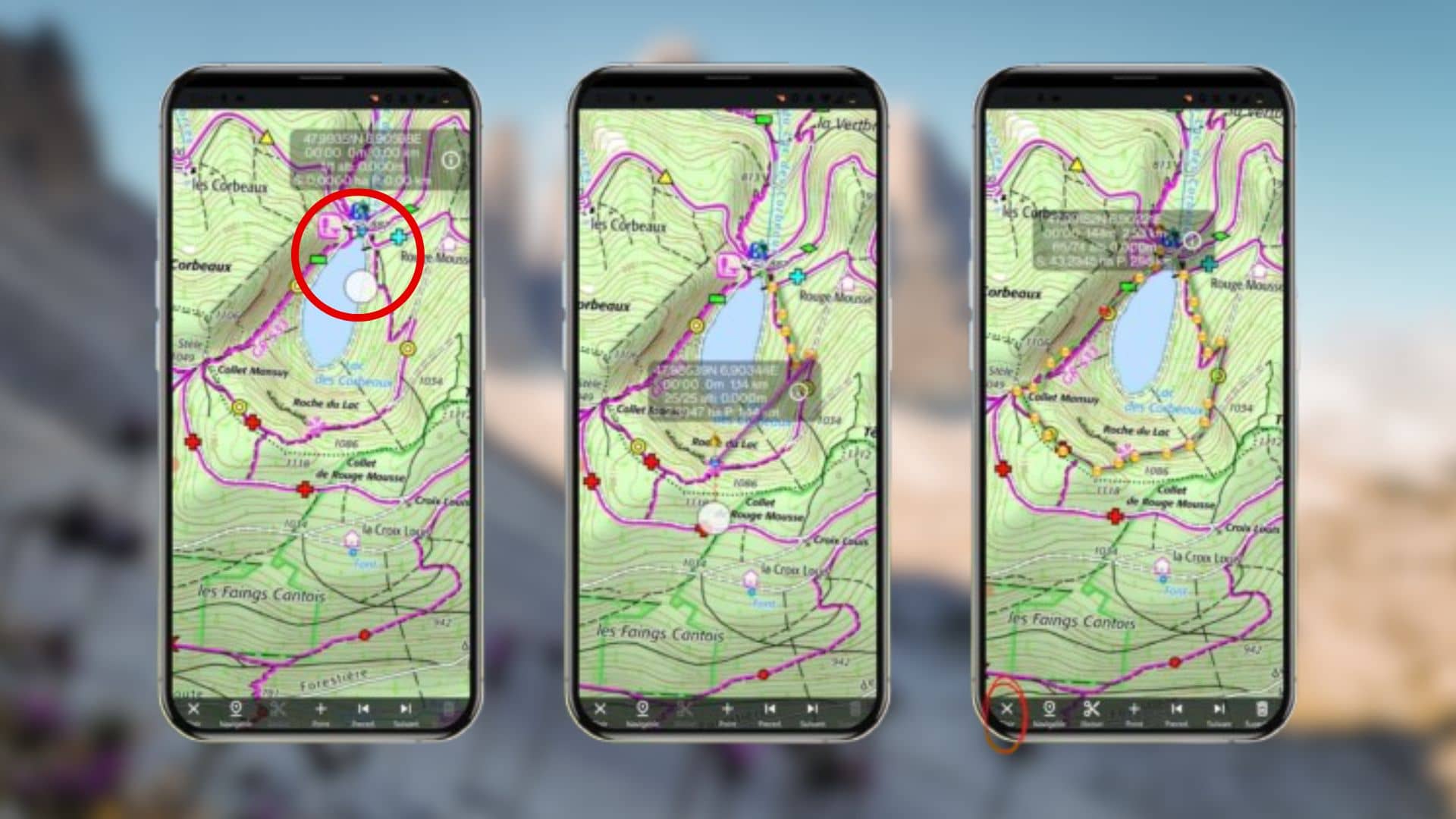 Terminer trace GPX Iphigénie