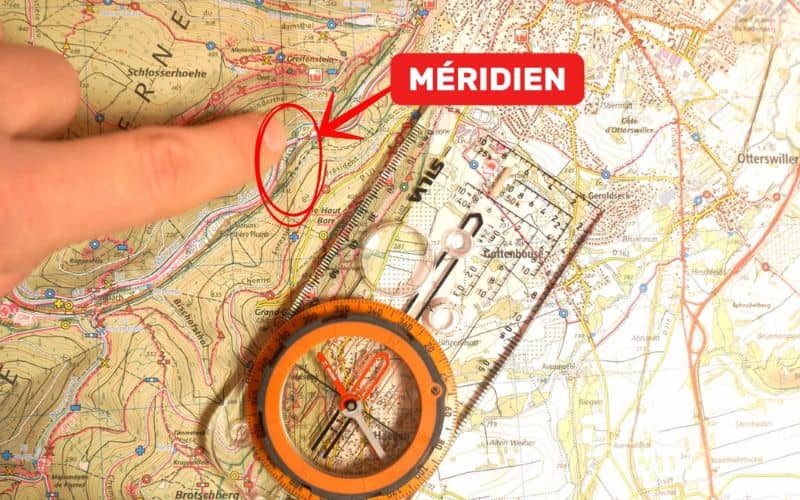 Trouver le nord sur la carte IGN