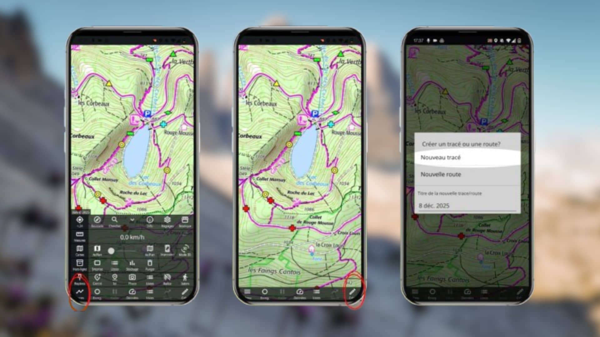 créer trace GPX iphigénie
