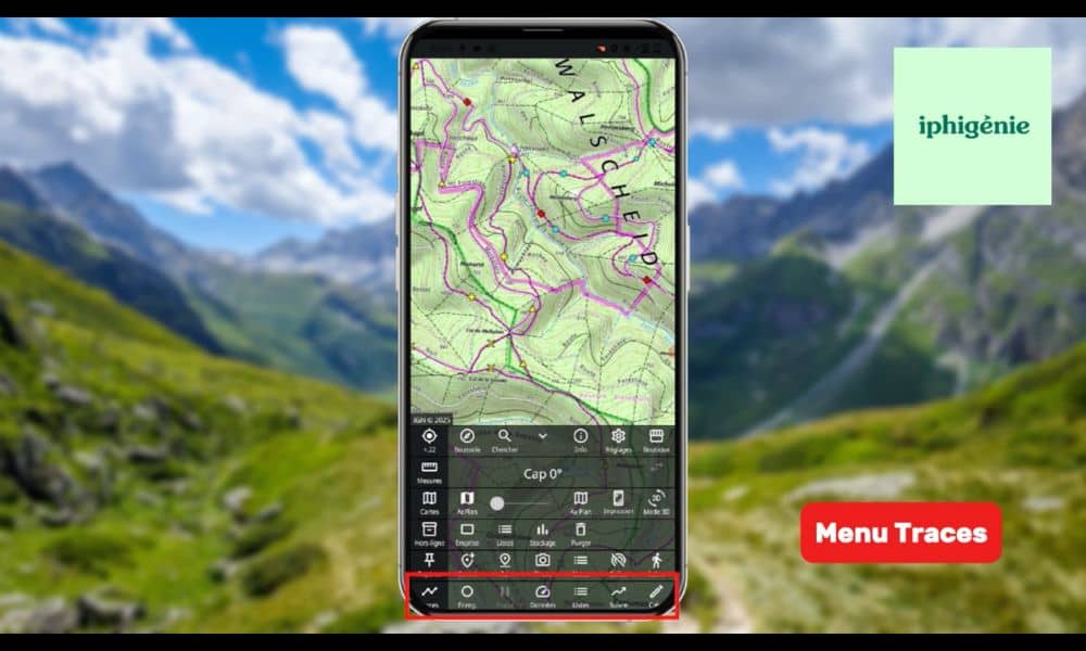 menu traces application iphigénie