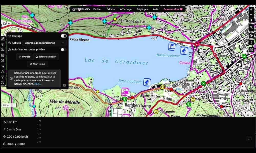 créer trace GPX Studio