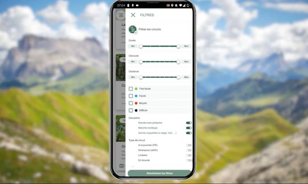 filtre application marando