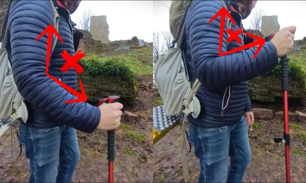 bien régler des batons de randonnée