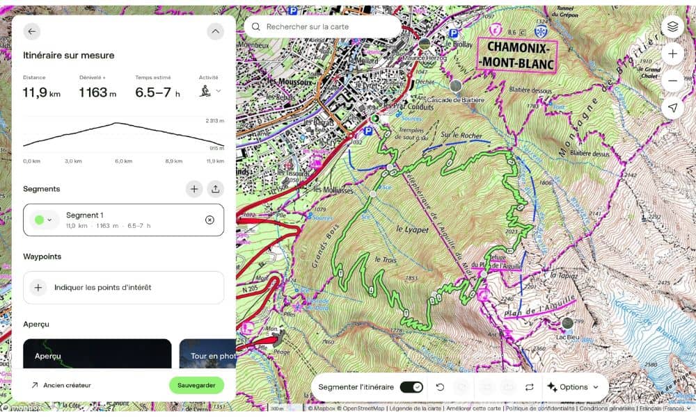 créer parcours alltrails