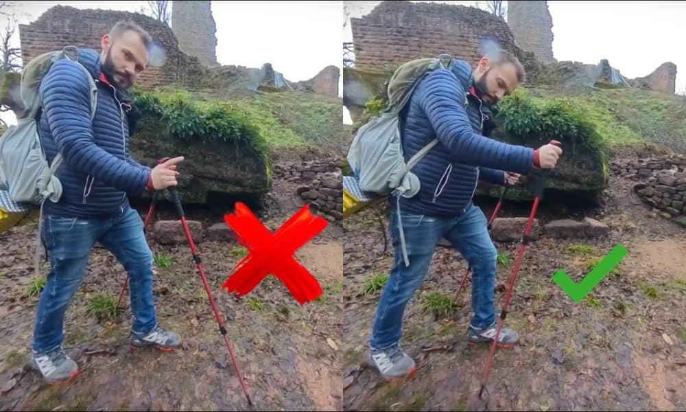 marcher avec des batons de randonnée